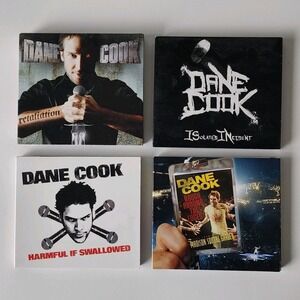 DANE COOK 4 CD Lot Stand Up Comedy Harmful If Swallowed Isolated Incident 9 Disc